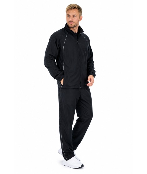 CONJUNTO AGASALHO MASCULINO PRETA - TACTEL - FILETE - P M G GG G1 G2 G3 G4 G5 G6 - BUTU BIRU